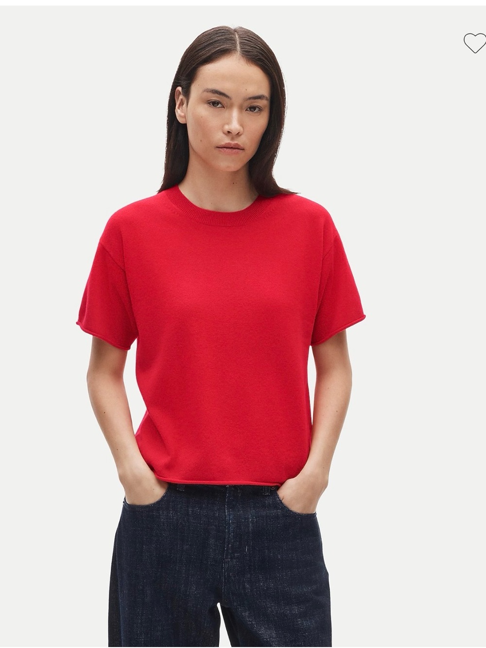 NWT J.Crew Rolled cashmere relaxed sweater-tee Size small